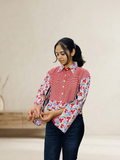 Crop Shirt: Mosaic Floral