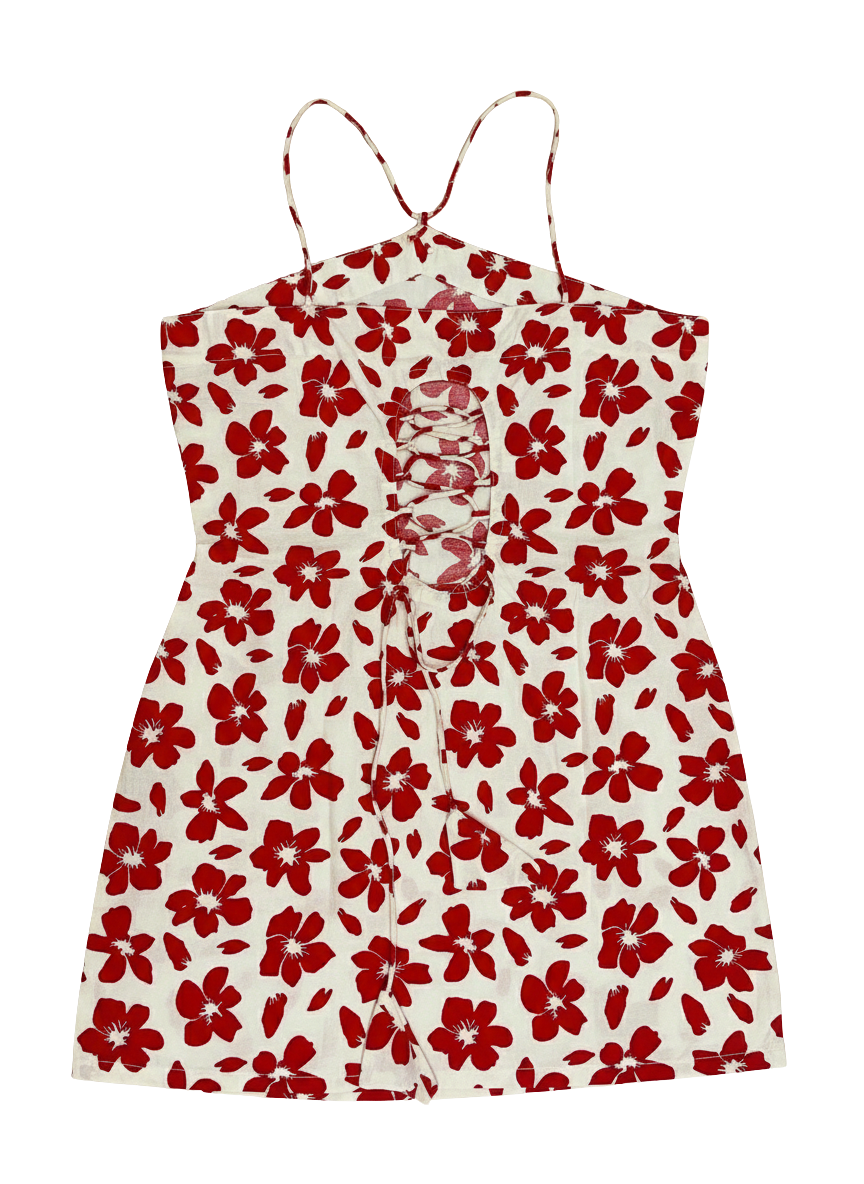 Red Blossom Short Kurti