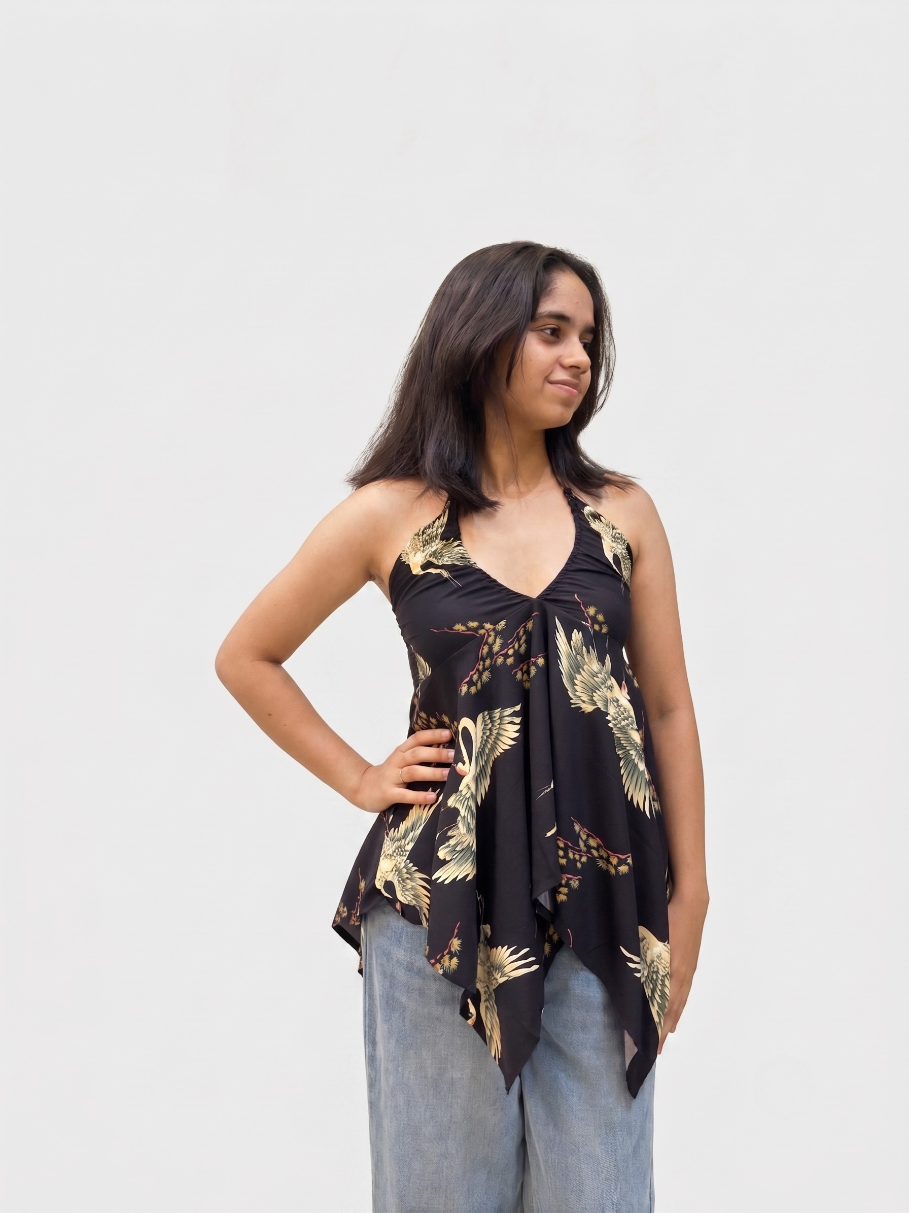 Hansika Flared Halter Kurti