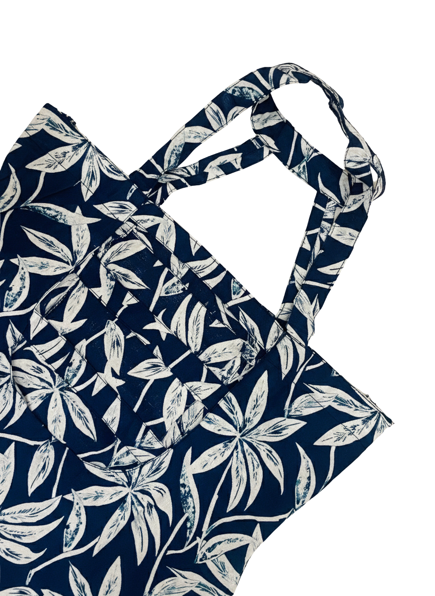 Blue Floral Halter-Style Kurti