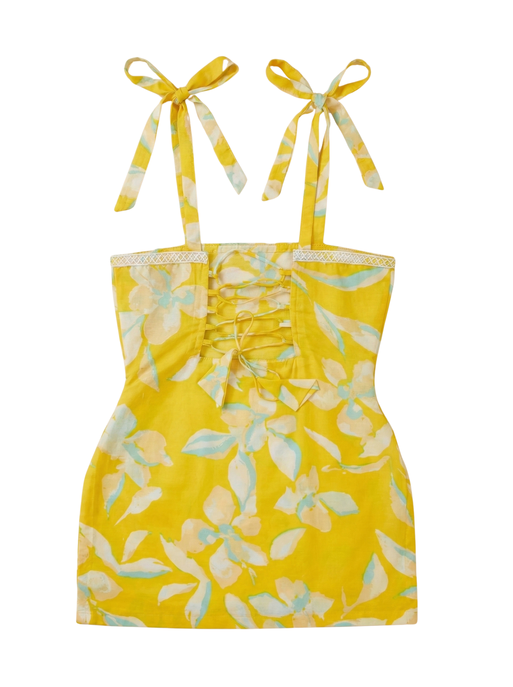 Yellow Sunshine Tie-Strap Kurti
