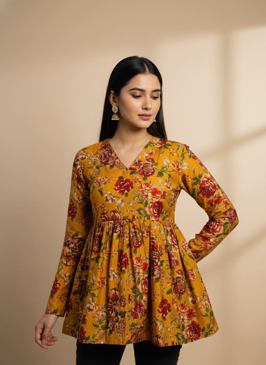 Marigold Muse Peplum Kurti